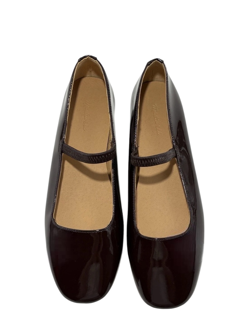 Madewell Dark Plum Size 7 Greta Ballet Flats Patent Leather Mary Jane - Picture 2 of 9